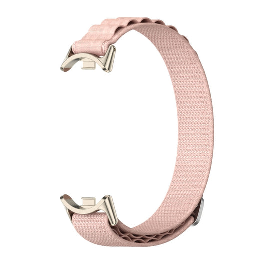 For Xiaomi Smart Band 10 / 9 / 8 Mijobs Nylon Breathable Watch Band(Pink Light Gold) by MIJOBS