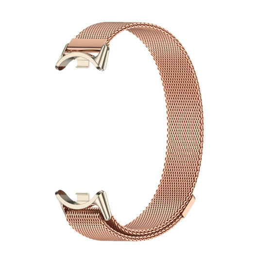 For Xiaomi Smart Band 10 / 9 / 8 Mijobs Milan Magnetic Metal Stainless Steel Watch Band(Rose Gold+Light Gold) by MIJOBS