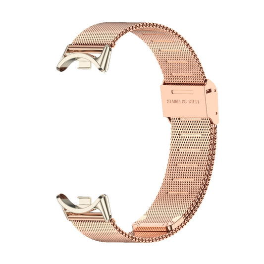 For Xiaomi Smart Band 10 / 9 / 8 Mijobs Milan Buckle Metal Stainless Steel Watch Band(Rose Gold+Light Gold) by MIJOBS