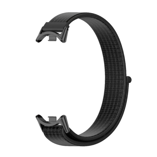 For Xiaomi Smart Band 10 / 9 / 8 Mijobs Breathable Nylon Loop Watch Band(Black) by MIJOBS