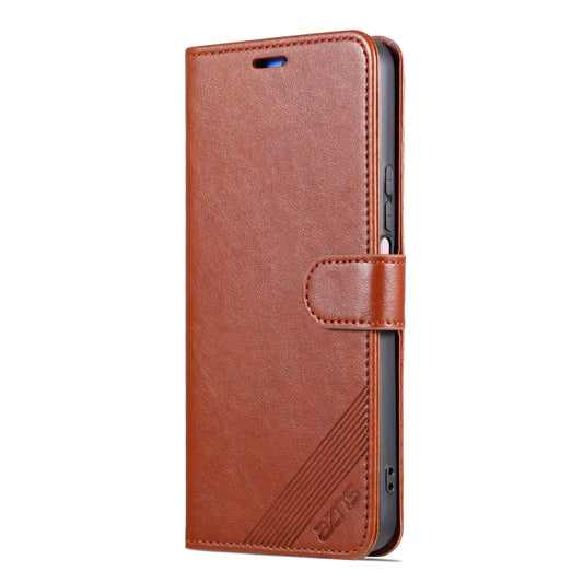 For Honor X50i AZNS Sheepskin Texture Flip Leather Phone Case(Brown) by AZNS