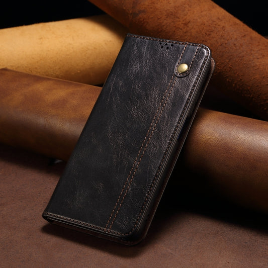 For OPPO Reno12 Pro 5G Global Oil Wax Crazy Horse Texture Leather Phone Case(Black) by bashfashion