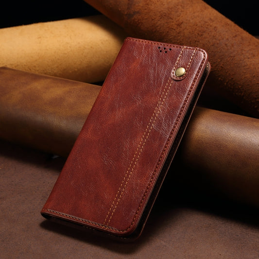 For OPPO A3 Pro 5G Global Oil Wax Crazy Horse Texture Leather Phone Case(Brown) by bashfashion