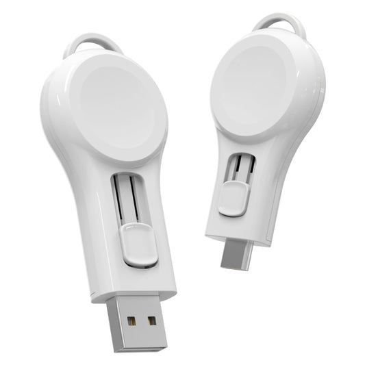 USB Portable Wireless Magnetic Suction Charger(White) by bashfashion