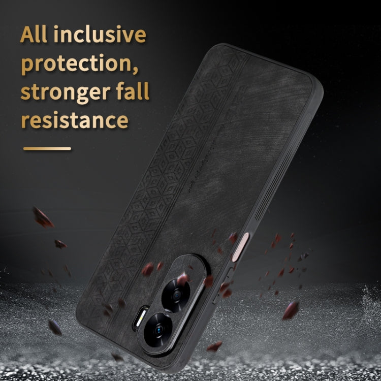 For Honor X50i AZNS 3D Embossed Skin Feel Phone Case(Black) by AZNS