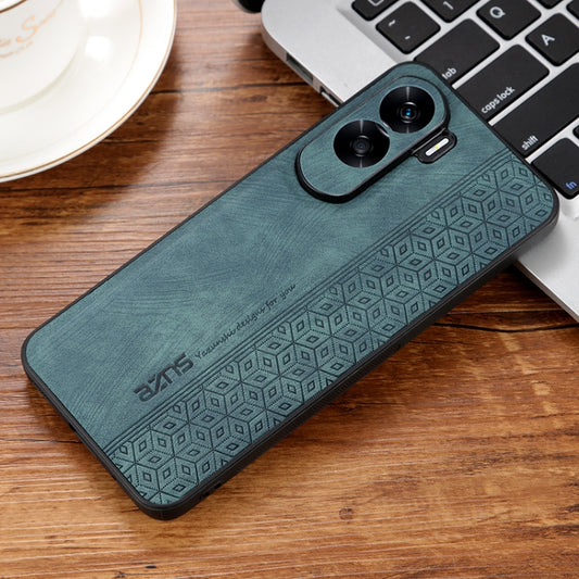 For Honor X50i AZNS 3D Embossed Skin Feel Phone Case(Dark Green) by AZNS