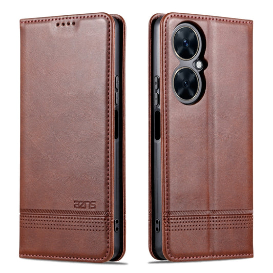 For Huawei Maimang 20 AZNS Magnetic Calf Texture Flip Leather Phone Case(Dark Brown) by AZNS