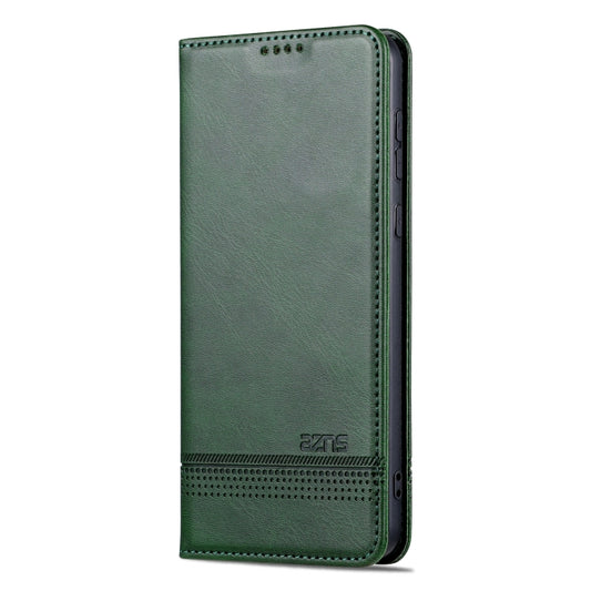 For Huawei Mate 60 Pro AZNS Magnetic Calf Texture Flip Leather Phone Case(Dark Green) by AZNS