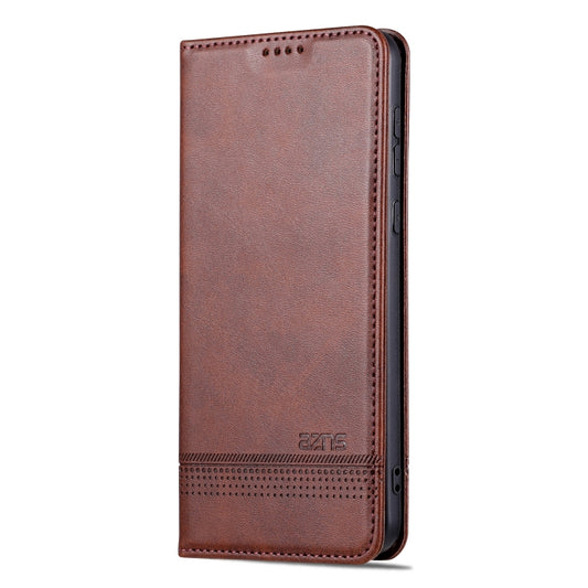 For Huawei Mate 60 Pro AZNS Magnetic Calf Texture Flip Leather Phone Case(Dark Brown) by AZNS