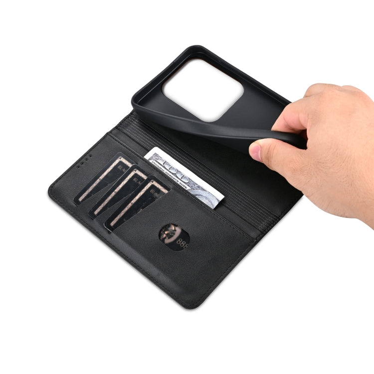 For Huawei Pura 70 Pro / 70 Pro+ AZNS Magnetic Calf Texture Flip Leather Phone Case(Black) by AZNS