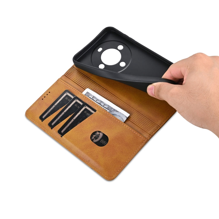 For Huawei Maimang 30 AZNS Magnetic Calf Texture Flip Leather Phone Case(Light Brown) by AZNS