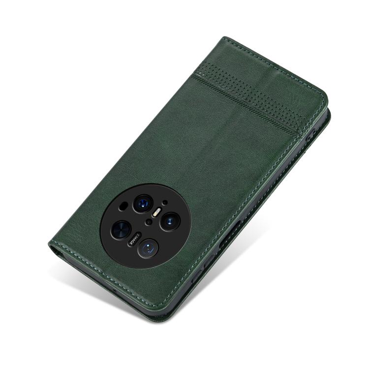 For Huawei Mate 70 Pro / 70 Pro+ AZNS Magnetic Calf Texture Flip Leather Phone Case(Dark Green) by AZNS