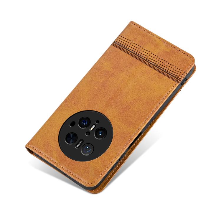 For Huawei Mate 70 Pro / 70 Pro+ AZNS Magnetic Calf Texture Flip Leather Phone Case(Light Brown) by AZNS