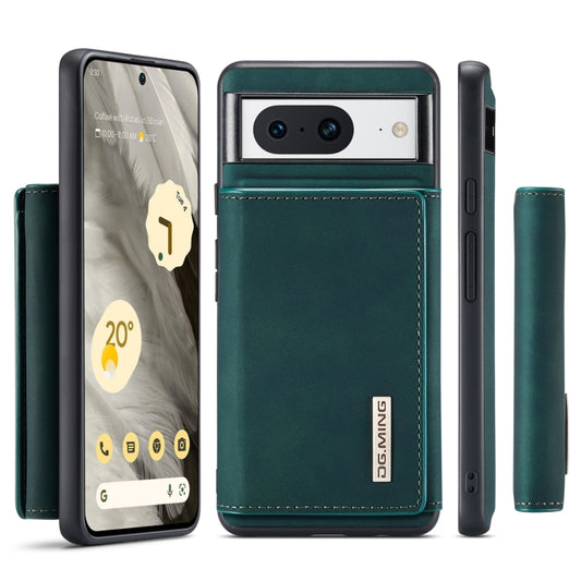For Google Pixel 8 DG.MING M1 Series 3-Fold Multi Card Wallet + Magnetic Phone Case(Green) by DG.MING