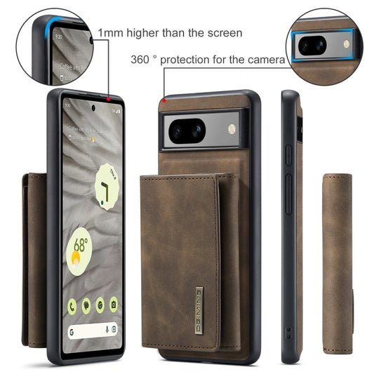 For Google Pixel 8A DG.MING M1 Series 3-Fold Multi Card Wallet + Magnetic Phone Case(Coffee) by DG.MING
