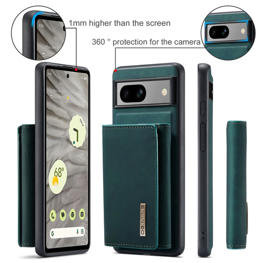 For Google Pixel 8A DG.MING M1 Series 3-Fold Multi Card Wallet + Magnetic Phone Case(Green) by DG.MING