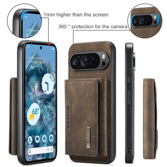For Google Pixel 9 Pro XL DG.MING M2 Series 3-Fold Multi Card Bag + Magnetic Phone Case(Coffee) by DG.MING