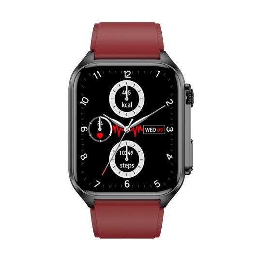 TK12 1.96 inch IP67 Waterproof Silicone Band Smart Watch Supports ECG / Remote Families Care / Bluetooth Call / Body Temperature Monitoring(Red) by bashfashion