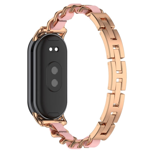 For Xiaomi Mi Band 8 Bracelet Replacement Watch Band(Rose Gold) by bashfashion