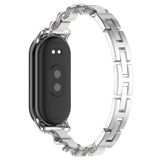 For Xiaomi Mi Band 8 Bracelet Replacement Watch Band(Silver) by bashfashion
