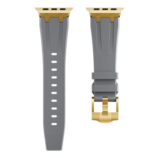 AP Silicone Watch Band For Apple Watch 7 45mm(Gold Grey) by bashfashion