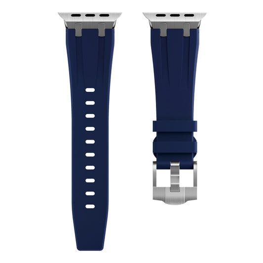 AP Silicone Watch Band For Apple Watch Series 10 46mm(Silver Blue) by bashfashion