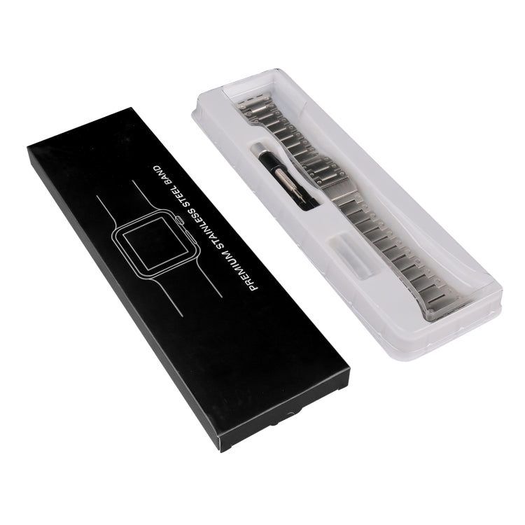 Double Rows Metal Watch Band For Apple Watch 5 44mm(Black) by bashfashion
