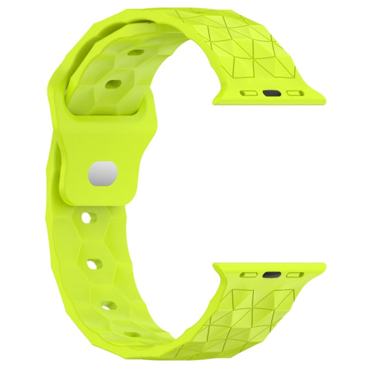 Football Texture Silicone Watch Band For Apple Watch Ultra 2 49mm(Limes Green) by bashfashion