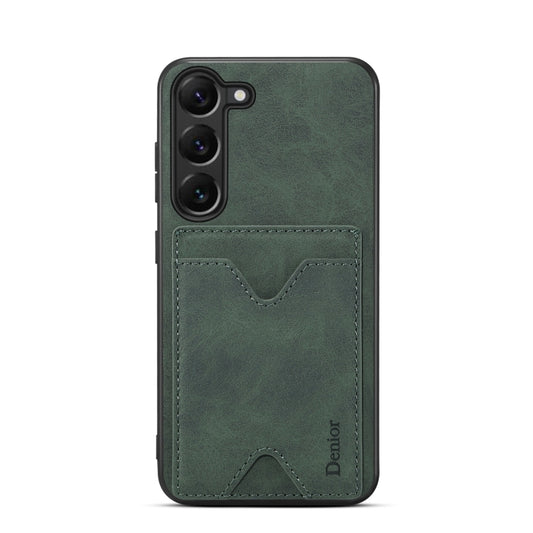 For Samsung Galaxy S24+ 5G Denior PU Back Cover Card Slot Holder Phone Case(Green) by Denior