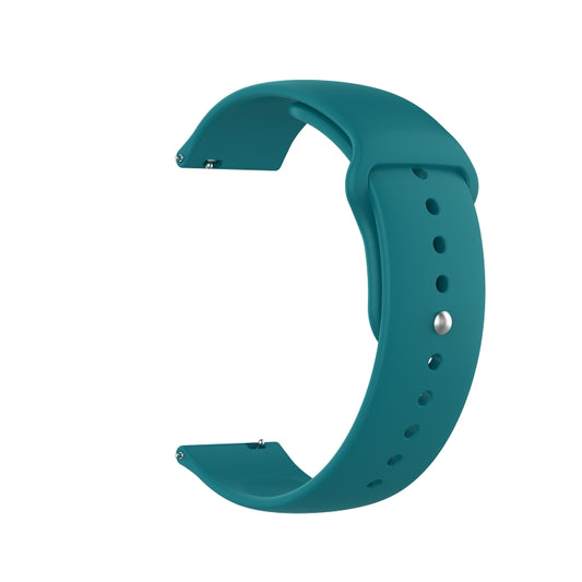 18mm Universal Reverse Buckle Wave Silicone Watch Band, Size:L(Green) by bashfashion