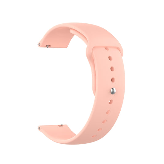 18mm Universal Reverse Buckle Wave Silicone Watch Band, Size:L(Light Pink) by bashfashion