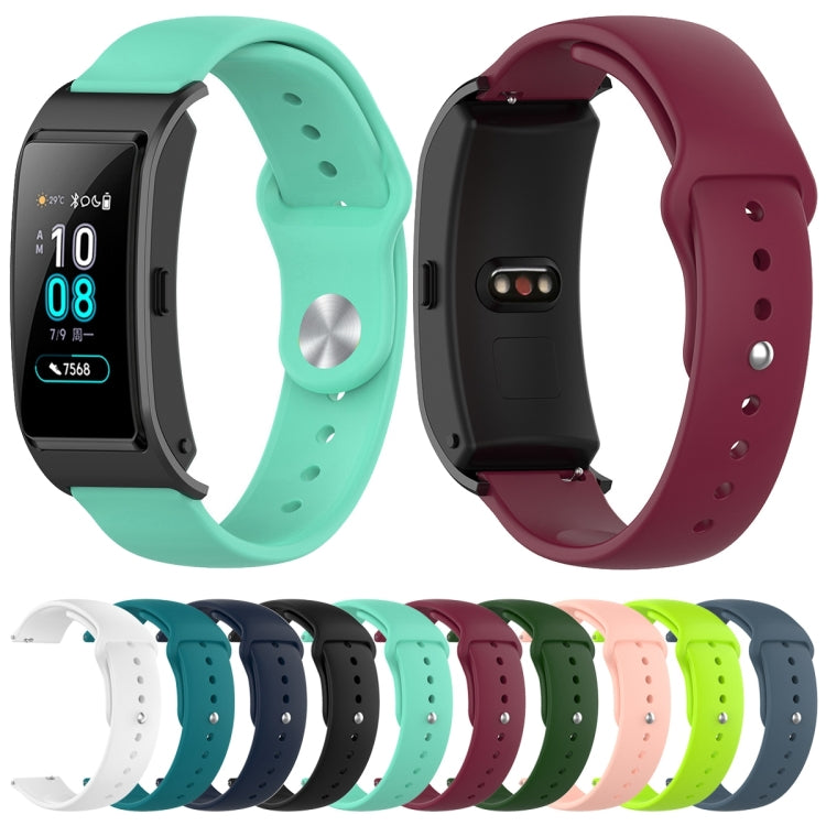 18mm Universal Reverse Buckle Wave Silicone Watch Band, Size:L(Wine Red) by bashfashion