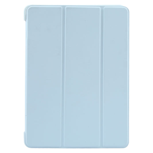 For iPad 9.7 2018 & 2017 / Air / Air2 GEBEI 3-folding Holder Shockproof Flip Leather Tablet Case(Sky Blue) by GEBEI