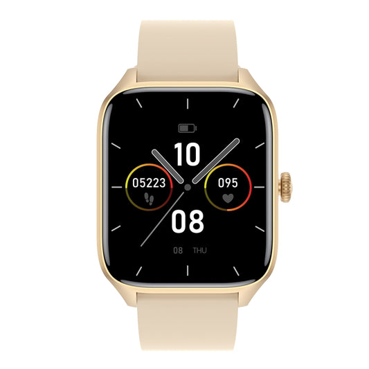 T19 Pro 1.96 inch IP67 Waterproof Silicone Band Smart Watch, Supports Dual-mode Bluetooth Call / Heart Rate Monitoring(Gold) by bashfashion