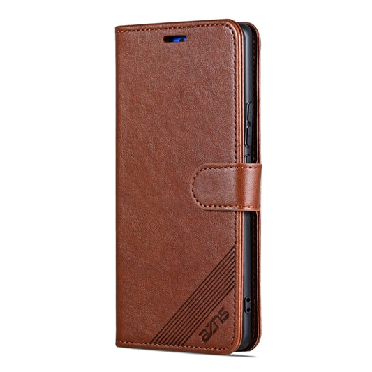 For Honor 100 AZNS Sheepskin Texture Flip Leather Phone Case(Brown) by AZNS