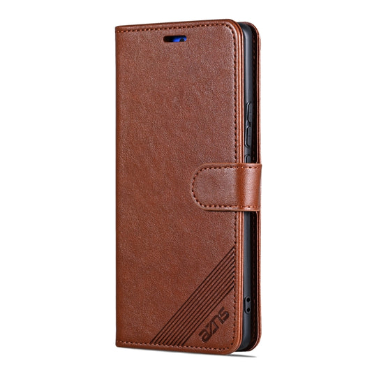 For Honor 90 GT AZNS Sheepskin Texture Flip Leather Phone Case(Brown) by AZNS
