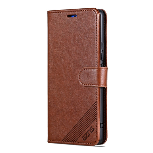 For Honor 300 Pro AZNS Sheepskin Texture Flip Leather Phone Case(Brown) by AZNS