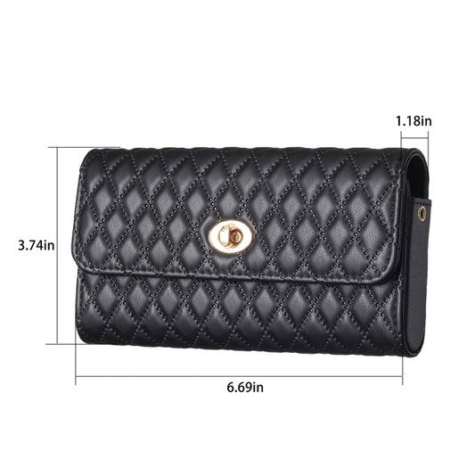 Crossbody PU Horizontal BFB02 Shoulder Bag(Black) by bashfashion