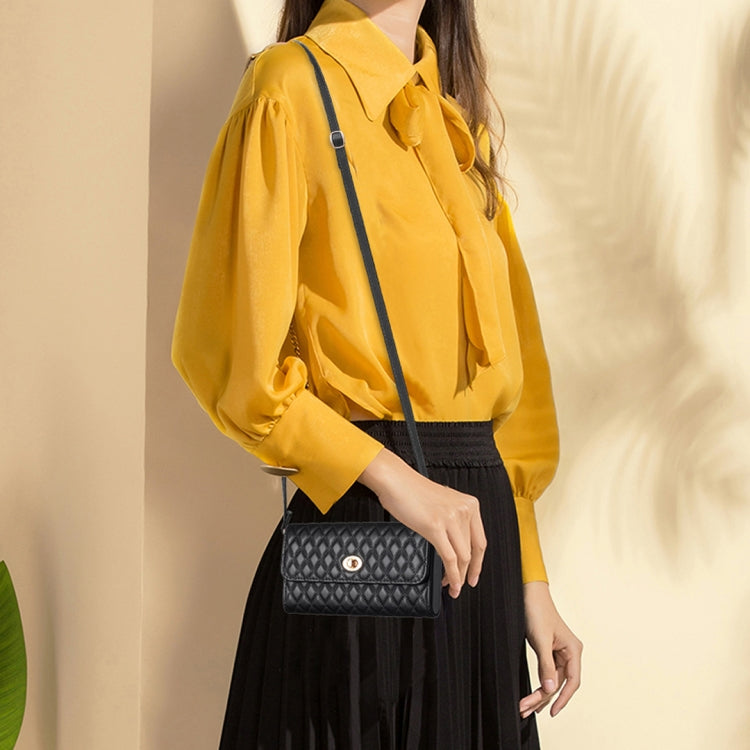 Crossbody PU Horizontal BFB02 Shoulder Bag(Black) by bashfashion