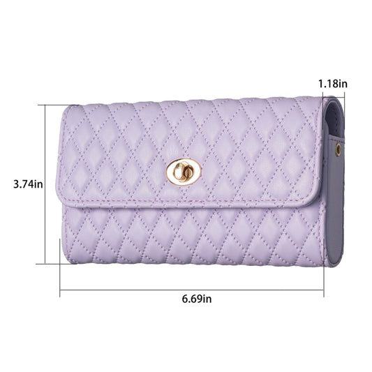 Crossbody PU Horizontal BFB02 Shoulder Bag(Purple) by bashfashion