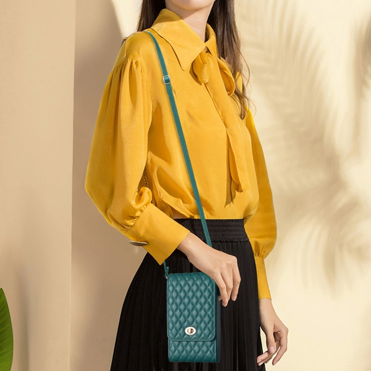 Crossbody PU Vertical BFB01 Shoulder Phone Bag(Green) by bashfashion