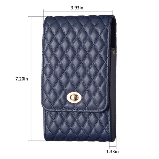 Crossbody PU Vertical BFB01 Shoulder Phone Bag(Dark Blue) by bashfashion