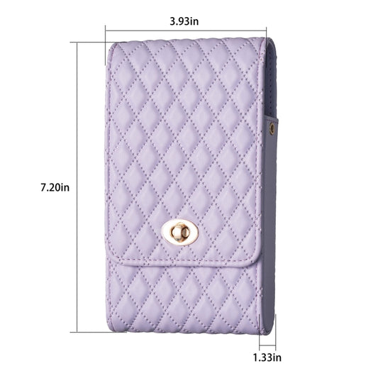 Crossbody PU Vertical BFB01 Shoulder Phone Bag(Purple) by bashfashion