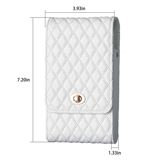Crossbody PU Vertical BFB01 Shoulder Phone Bag(White) by bashfashion