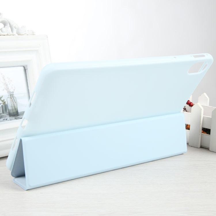 For Huawei MatePad 11 2023 GEBEI 3-folding Holder Shockproof Flip Leather Tablet Case(Sky Blue) by GEBEI