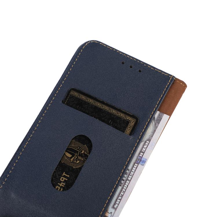 For iPhone 16e KHAZNEH Nappa Top Layer Cowhide Leather Phone Case(Blue) by bashfashion