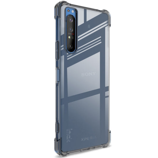 For Sony Xperia 1 II IMAK Full Coverage Shockproof TPU Protective Case(Transparent Black) by imak