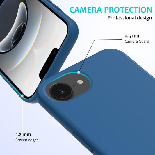 For iPhone 16e Solid Color Silicone Phone Case(Cobalt Blue) by bashfashion