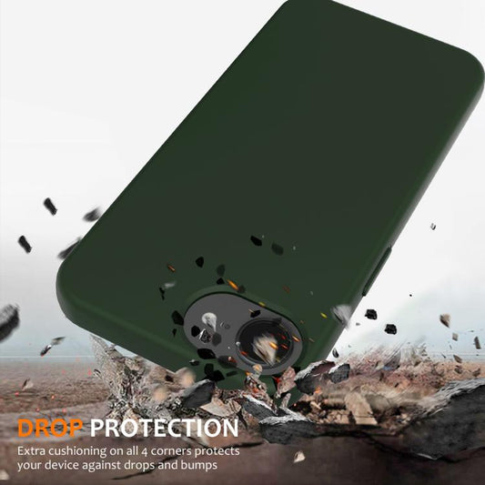 For iPhone 16e Shockproof Silicone Magsafe Phone Case(Dark Green) by bashfashion
