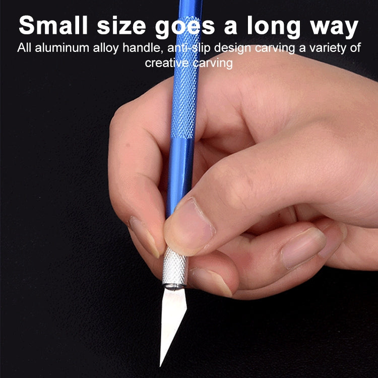 6 in 1 Aluminum Alloy DIY Carving Tool Handmade Pen Knife(Blue) by bashfashion